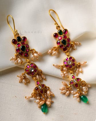 Gold Polish Silver Earrings CHE1689