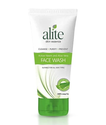 Alite Active Neem & Aloe Vera Anti Acne Face Wash Cleanser for Clear, Radiant Skin 100g