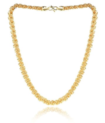 SHANKH-KRIVA® Gold Plated Mens Necklace Chain-10078 - Golden