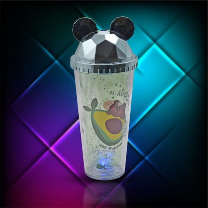 6883D LED Light Unicorn Kids water sipper Water Sipper For Boys (1 pcs) Space Water Sipper for Kids - BPA-Free, Leak-Proof, and Easy to Clean- School and Outdoor for Kids & Boys Birthday Return Gifts