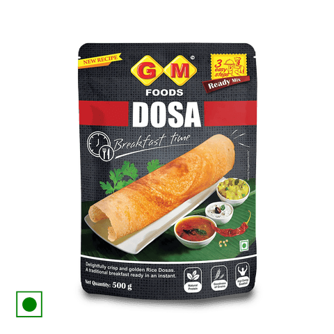 GM Foods Dosa Flour Mix With Sambhar Masala Free, 500 gm Box