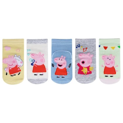 Peppa Pig Crew Socks for Kids- Pack of 5 Assorted 6-12 months