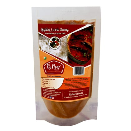 Rasam Powder | Kuzhambu Milagai Podi | Instant Rasam Mix | Healthy Rasam Powder | 100 g Pack  by NaNee's Foods