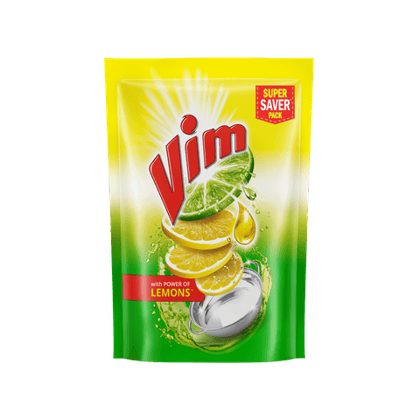 Vim Dishwash Liquid Gel Lemon Refill, 2 L Pouch Vim Dishwash Liquid Gel Lemon Refill, 2 L Pouch