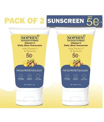 SOPHIN SPF 50 Sunscreen Cream For All Skin Type ( Pack of 2 )