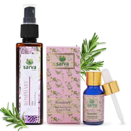 Rosemary Oil and Rosemary Mist for Hair Growth | Controls Hair Fall | Strengthens Hair | Low Porosity Cure|