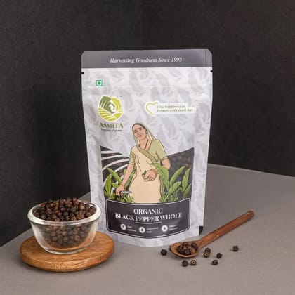 Organic Black Pepper Whole - 100 gm-100 gm