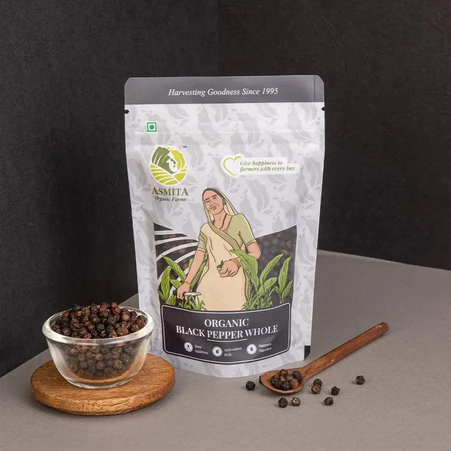 Organic Black Pepper Whole - 100 gm-100 gm