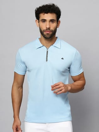 Polo Collar Short Sleeves Cotton T-shirt