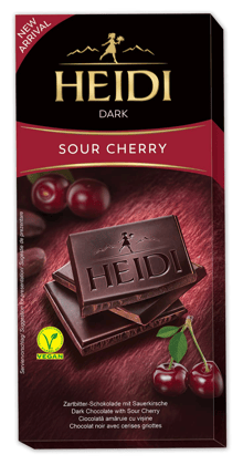 Heidi Sour Cherry Dark Chocolate Bar, 80 gm