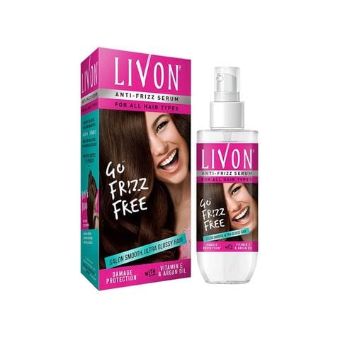 Livon Anti-Frizz Serum - For All Hair Types, 100 ml Bottle