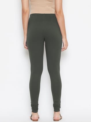 Women Pack of 2 Solid Churidar-Length Cotton Leggings