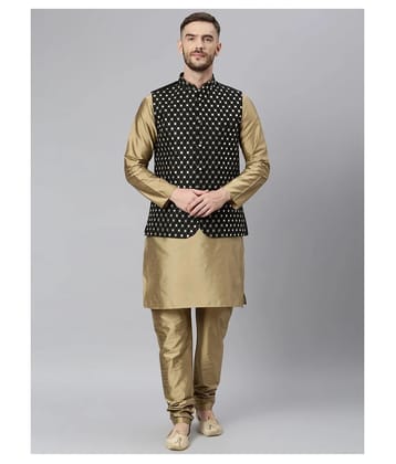 Hangup Brown Polyester Kurta Pyjama Set Pack of 3 - None