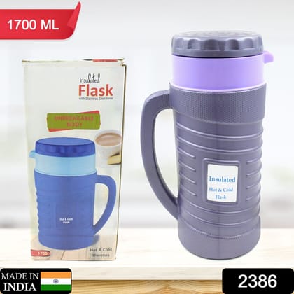 Thermos Insulated Flask or hot Kettle,  Plastic innner Steel, Insulated Tea Kettle Hot and Cold Premium Tea Kettle Kettle | Easy to Carry | Leak Proof | Tea Jug | Coffee Jug | Water Jug | Hot Bev