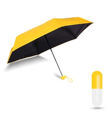 Hope Smile Multi Color Foldable Mini Cute Lights and Small Capsule Umbrella with Cute Capsule Case - Multi