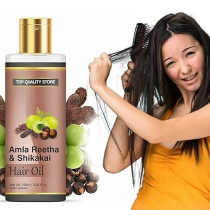 Top Quality Store Hair growth Oil 100ml made with Amla Reetha Shikakai and Jojoba Oil