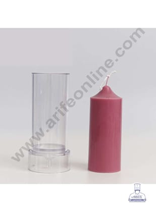 CAKE DECOR™ 3D Acrylic 1 Cavity Pillar Shape with Dome Top Acrylic Candle Moulds SBACM-P10
