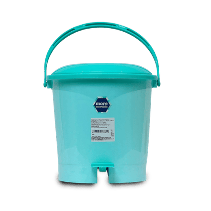 More Essentials Small Pedal Dustbin,Sky Blue 6.2 Litre , Shape Cylindrical 1 Piece Plastic