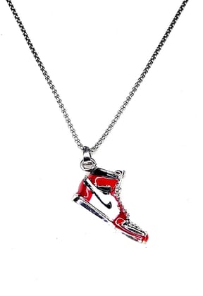 Iced Titanium Sneaker J Pendants by Freshice-SIlver / Free 24inch Boxchain