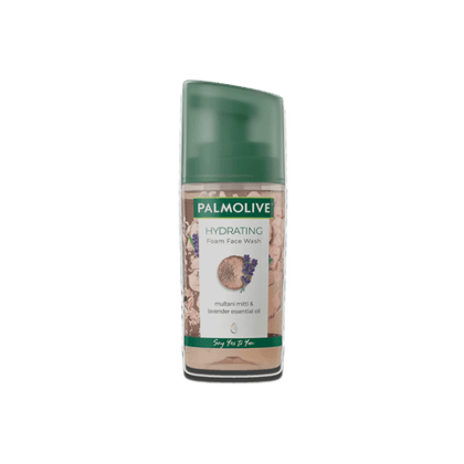 Palmolive Hydrating Foam Facewash - Multani Mitti & Lavendar Oil, 100 ml Bottle