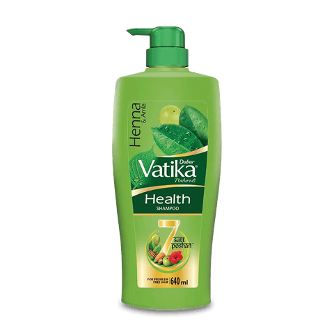 Dabur Vatika Naturals Health Shampoo With Henna & Amla\, 640 ml Bottle