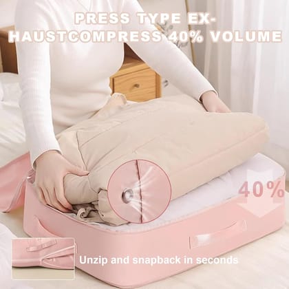 Tusmad Ultra Space Saving Self Compression Organizer,Storage Bags,Heavy Duty Moving Bags,Storage Tote forSpace Saving, Self Compression Moving Organizer Bags for Comforters,Clothes, Blankets Home