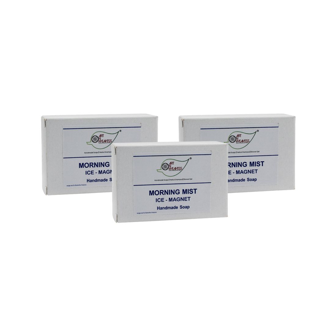 Artnweavess Morning Mist ICE MAGNET Handmade Soap NT, 100 gm - Pack of 3