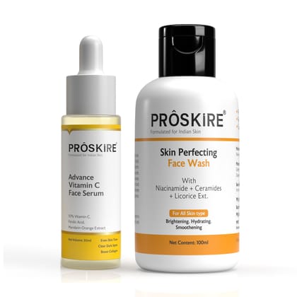 Vitamin C Serum with Skin Perfecting Face Wash Combo