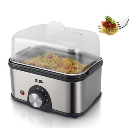 Glen 3 in 1 Electric Multi Cooker - 3035MC | Egg Boiler - Steam, Cook & Boil | Grey & Black | Cooker and Steamer
