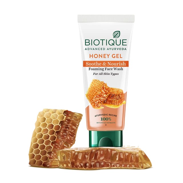 Biotique Honey Gel Soothe & Nourish Foaming Face Wash (50ml)-50ml