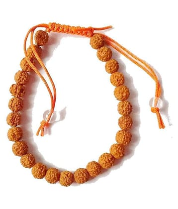 rudraksha bracelet rudraksha fancy bracelet with real 5 mukhi rudraksha 6mm size - None