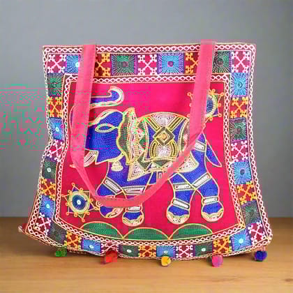 Women's Tote Handbags | Big Shoulder Bags With Embroidery Work | Top Handle Stylish Large Capacity Bag-Design 2