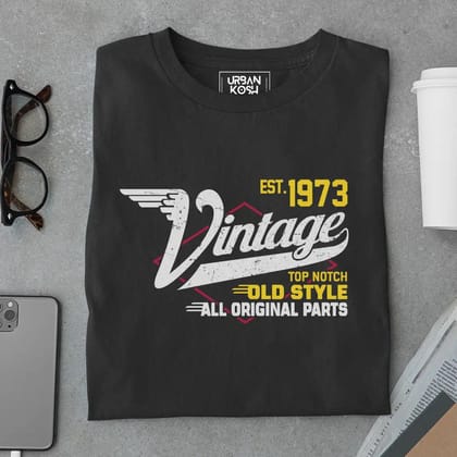 Vintage 1973 Old Style T-Shirt-Black / S