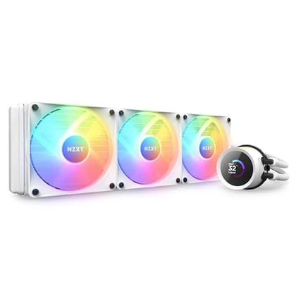 NZXT Kraken 360 RGB 360mm CPU Liquid Cooler/AIO with with LCD Display and RGB Fans -White