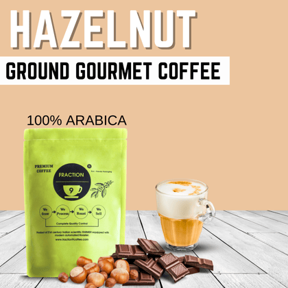 Hazelnut Coffee - Mocha-250 G / 80% Arabica Coffee - 20% Chicory