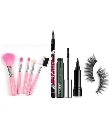 swenky waterproof eyeliner mascara bold eye kajal & false eyelash (Pack of 5)