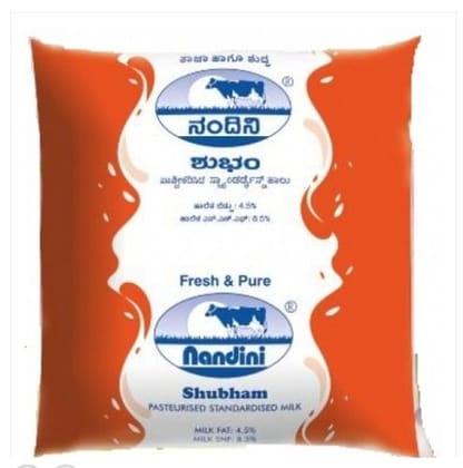 Nandini Shubham Pasteurised Standardised Milk, 1 L