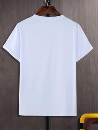 NITYANAND CREATIONS Round Neck White Holi T-Shirt for MEN-HOLI-T-SHIRT-11554-XL
