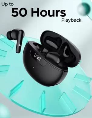 BoAt Airdopes 161 ANC True Wireless Earbuds with Upto 50hrs Playtime (Black)