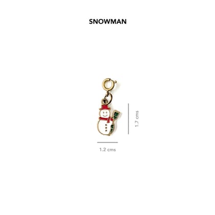 Enamel Metal Charms-Snowman