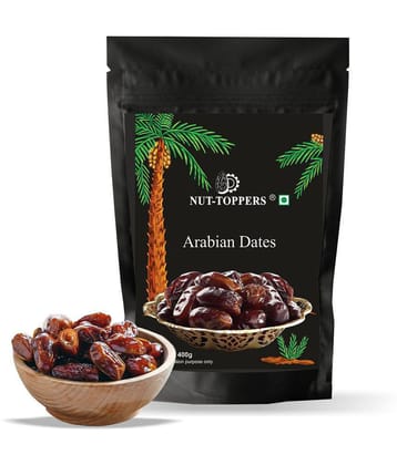 Nut Toppers Premium Arabian Dates (Khajur) Dry Fruits, 400 g | Fresh & Soft khajoor