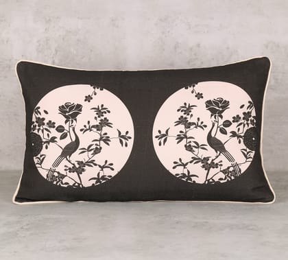 India Circus Celine Flaunt - Cotton Duck Cushion Cover- 12 X 20 Inch