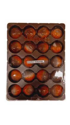 Havenuts Premium Chocolates - Orange Marzipan Marbels  (Pack of 20)