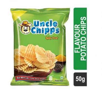 Uncle Chips Spicy Treat Flavour Potato Chips, 50 gm