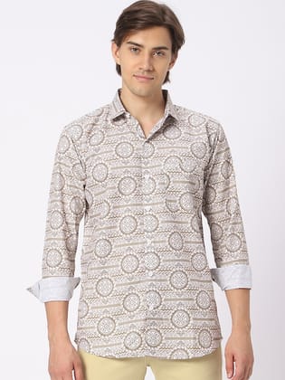 Classic Geometric Printed Casual Shirt