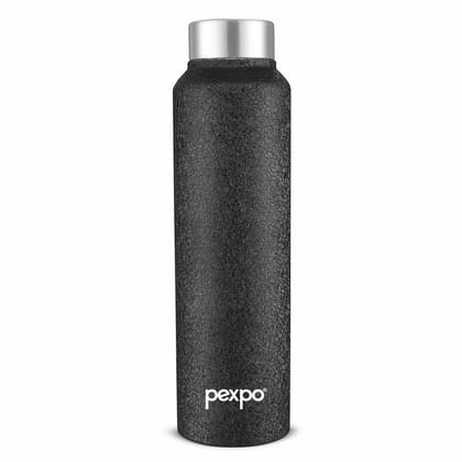 Pexpo Stainless Steel Fridge Water Bottle, 750 ml, Black, Chromo | Fast Cooling & Eco-Friendly Water Bottle