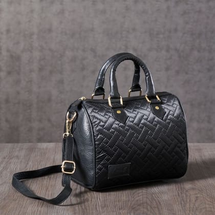 Mona B Handbag | Crossbody Bag | Stylish Vintage Shoulder Bags for Women: Naomi Black - QRP-300 BLK