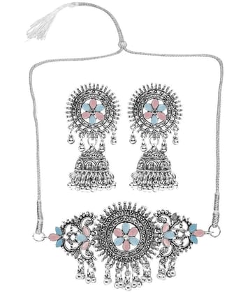 Sunhari Jewels Multi Color German Necklace Set ( Pack of 1 ) - Multi Color