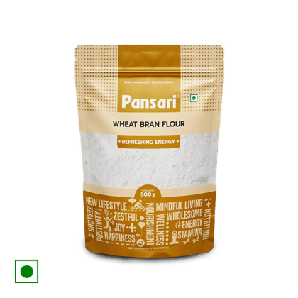 Pansari Wheat Bran Flour - Refreshing Energy, 500 gm Pouch