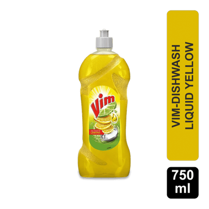 Vim Dishwash Liquid Yellow, 750 ml Bottle Vim Dishwash Liquid Yellow, 750 ml Bottle